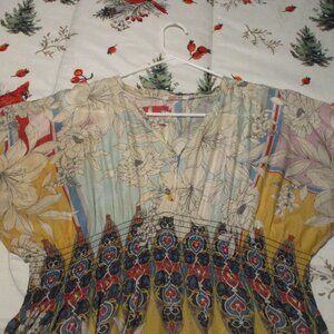 Johnny Was Silk Maxi Dress Small